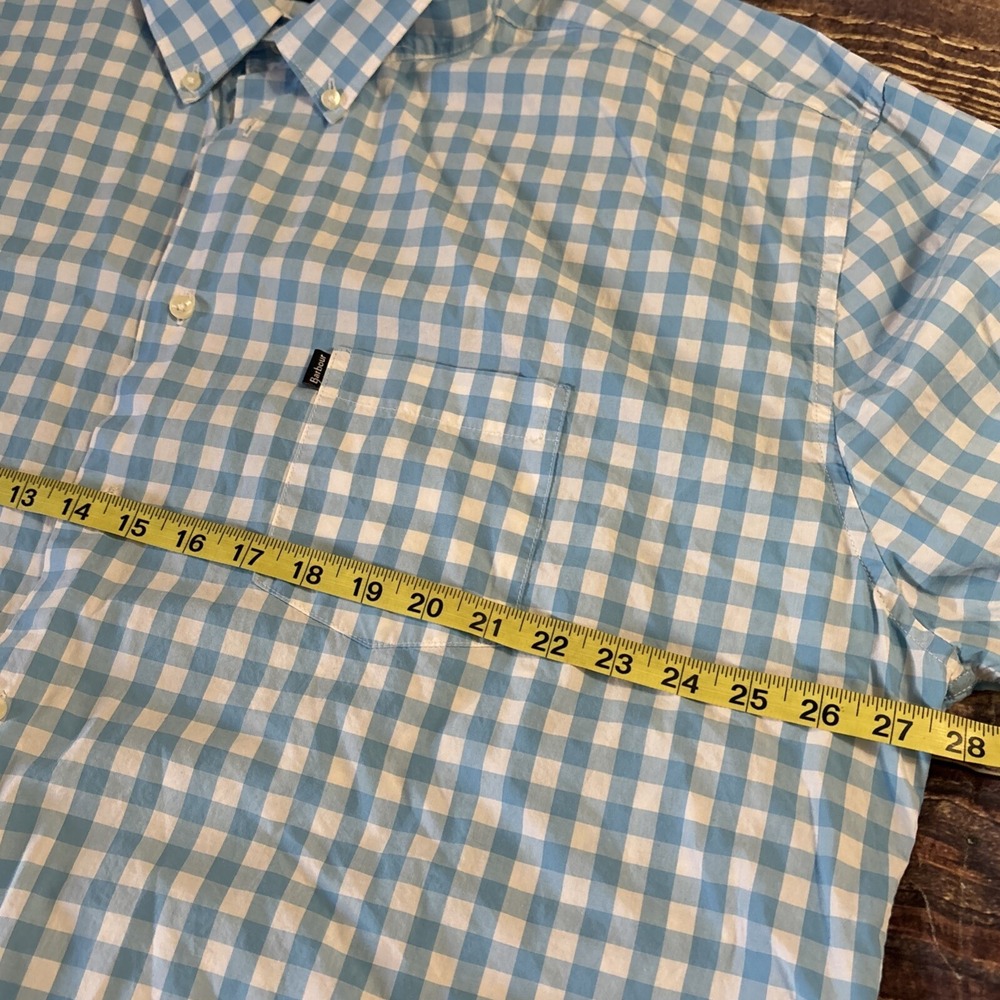 Barbour Shirt 2XL Tailored Fit Long Sleeve Button Down Blue/White Gingham Cotton - Picture 5 of 7